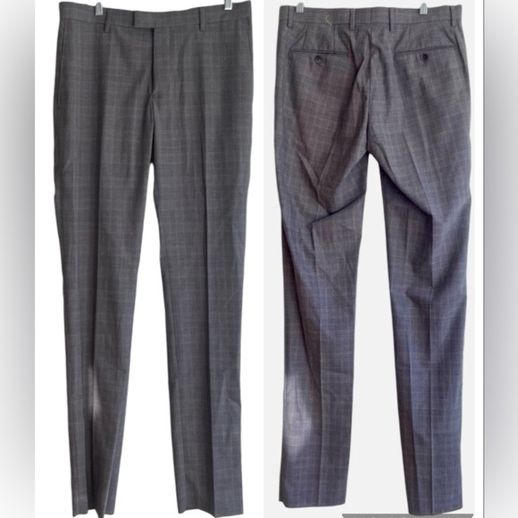 NWOT Soul of London Gray Glen Plaid Suit Pants Size 33R - Picture 1 of 15